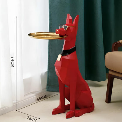 Home Decoration Sculpture Figurine Large Dog Coffee Side End Table - Homevalley.co.uk