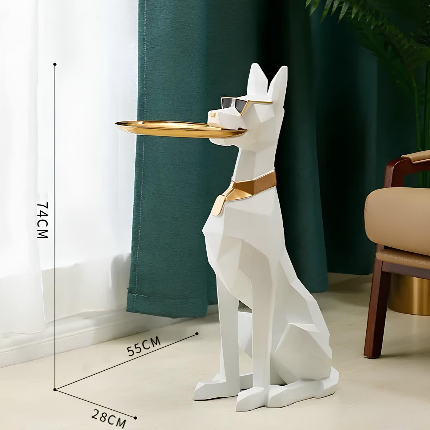 Home Decoration Sculpture Figurine Large Dog Coffee Side End Table - Homevalley.co.uk