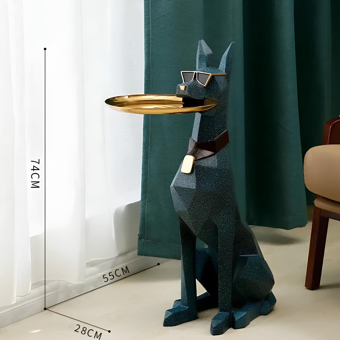Home Decoration Sculpture Figurine Large Dog Coffee Side End Table - Homevalley.co.uk