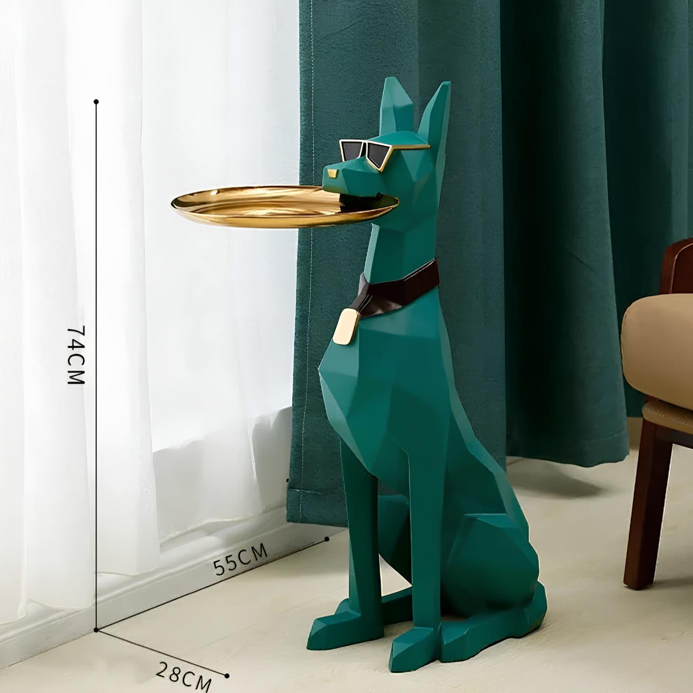 Home Decoration Sculpture Figurine Large Dog Coffee Side End Table - Homevalley.co.uk