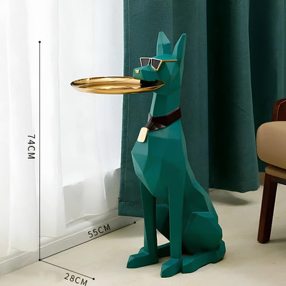 Home Decoration Sculpture Figurine Large Dog Coffee Side End Table - Homevalley.co.uk
