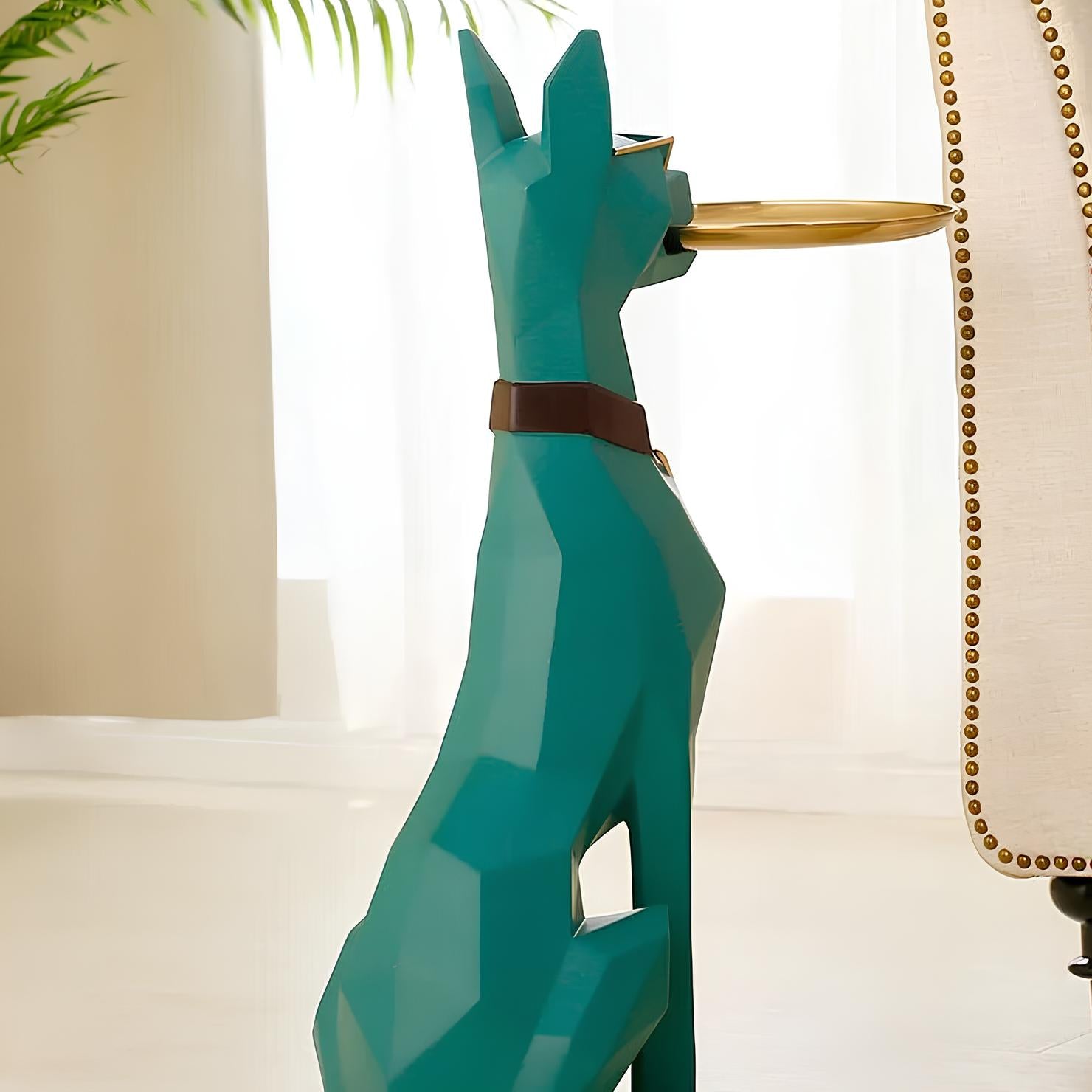Home Decoration Sculpture Figurine Large Dog Coffee Side End Table - Homevalley.co.uk
