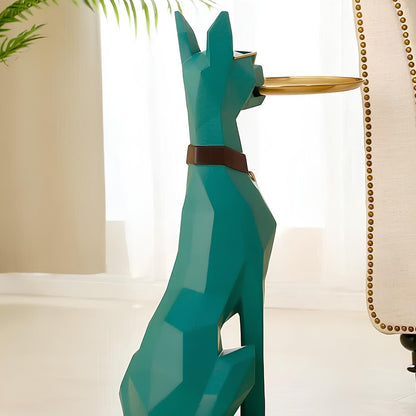 Home Decoration Sculpture Figurine Large Dog Coffee Side End Table - Homevalley.co.uk