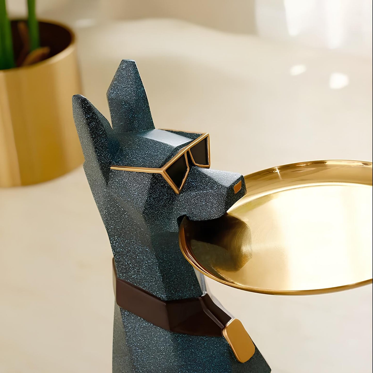 Home Decoration Sculpture Figurine Large Dog Coffee Side End Table - Homevalley.co.uk