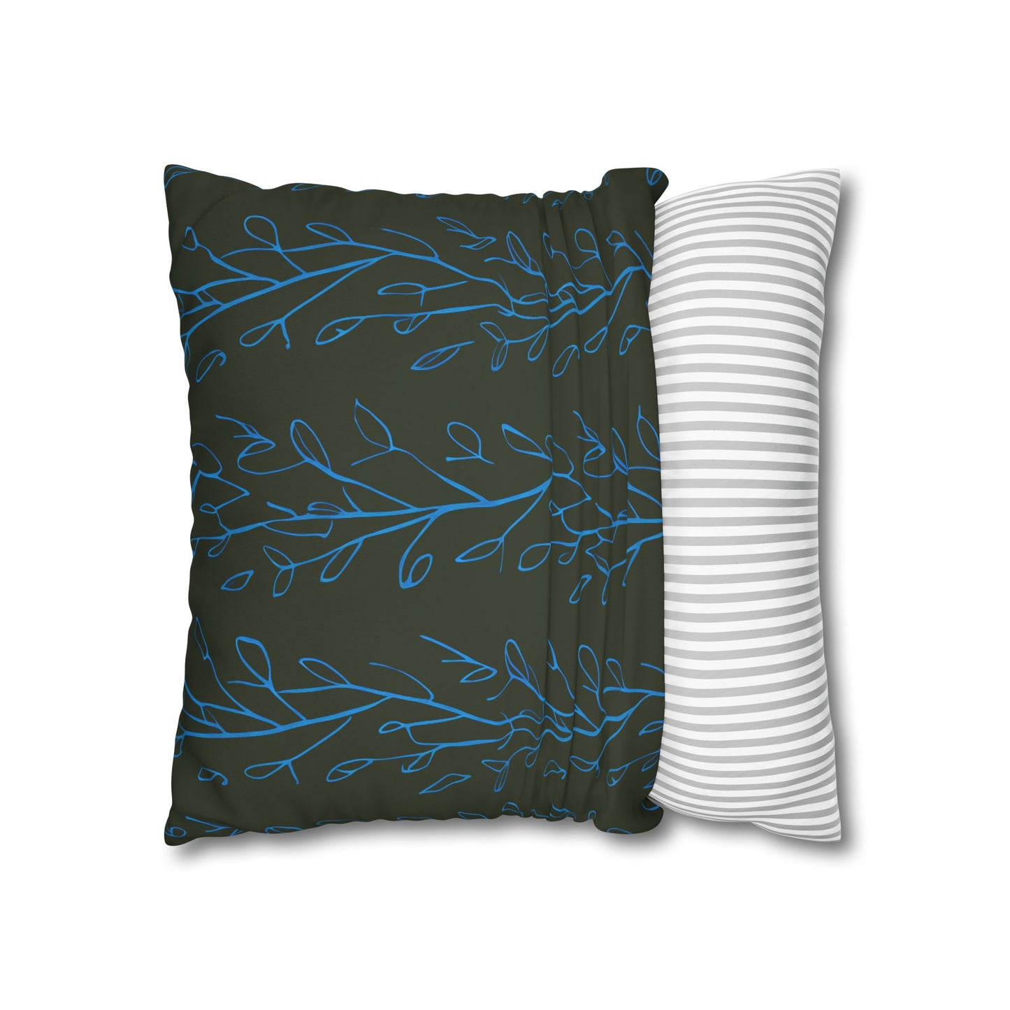Hydrangea Flowers Cushion Cover, Blue Flowers Cushion Cover, Floral Pillow, Botanical Pillow - Homevalley.co.uk