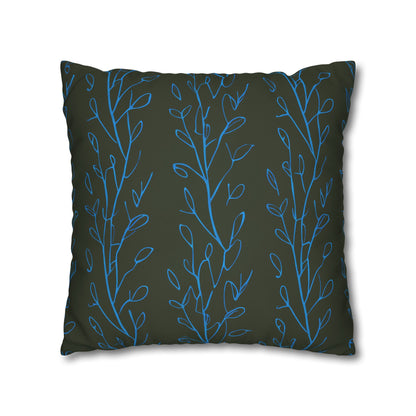Hydrangea Flowers Cushion Cover, Blue Flowers Cushion Cover, Floral Pillow, Botanical Pillow - Homevalley.co.uk