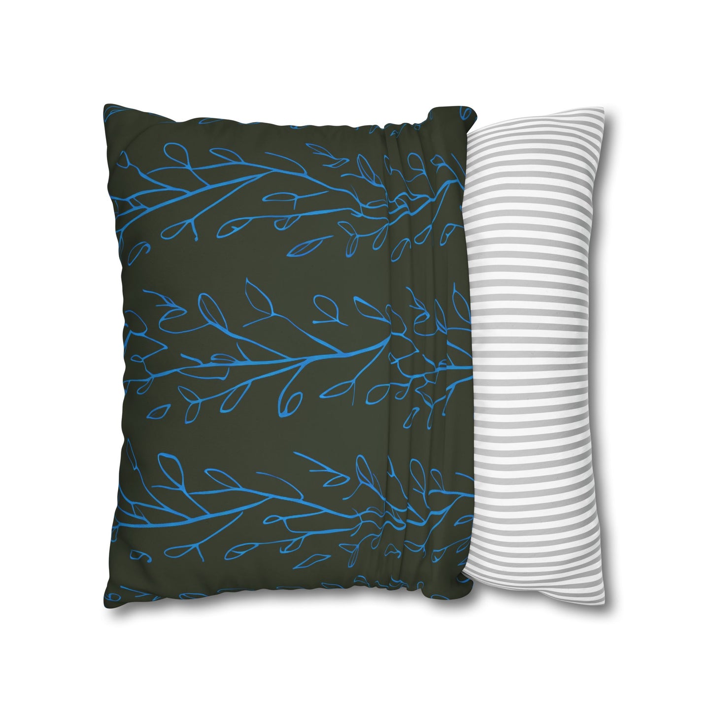 Hydrangea Flowers Cushion Cover, Blue Flowers Cushion Cover, Floral Pillow, Botanical Pillow - Homevalley.co.uk