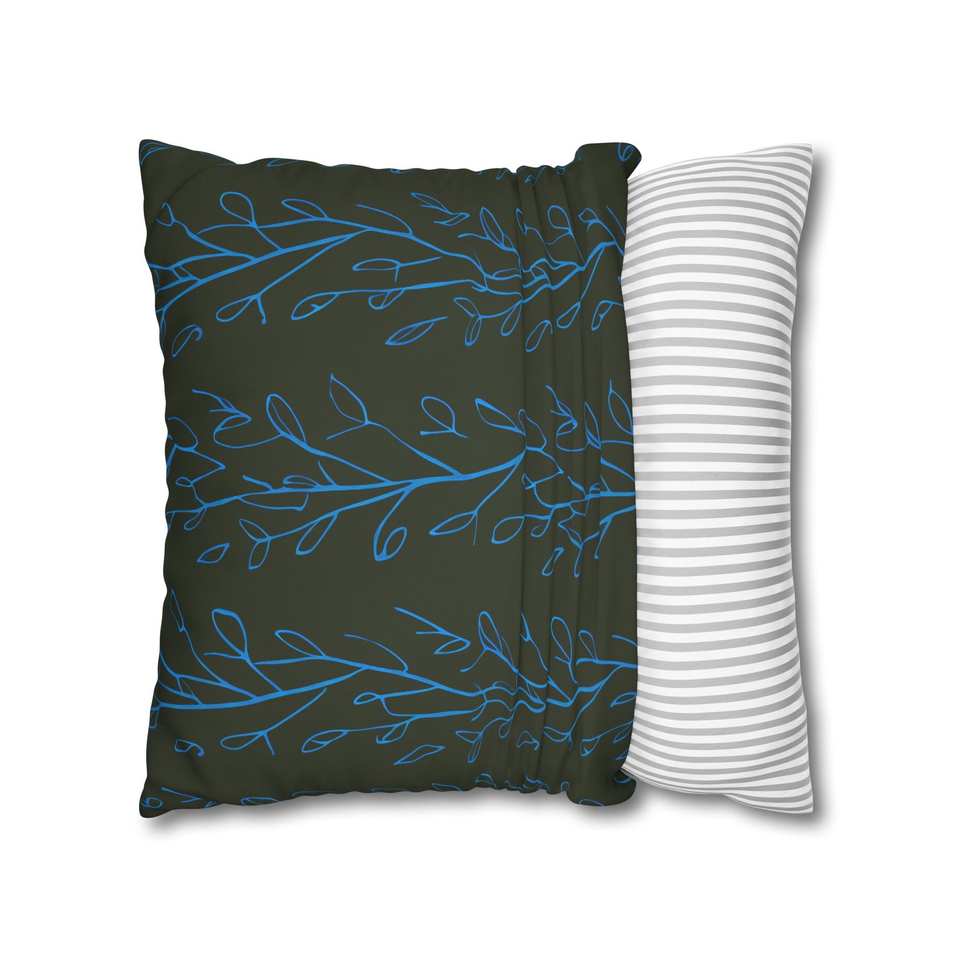 Hydrangea Flowers Cushion Cover, Blue Flowers Cushion Cover, Floral Pillow, Botanical Pillow - Homevalley.co.uk