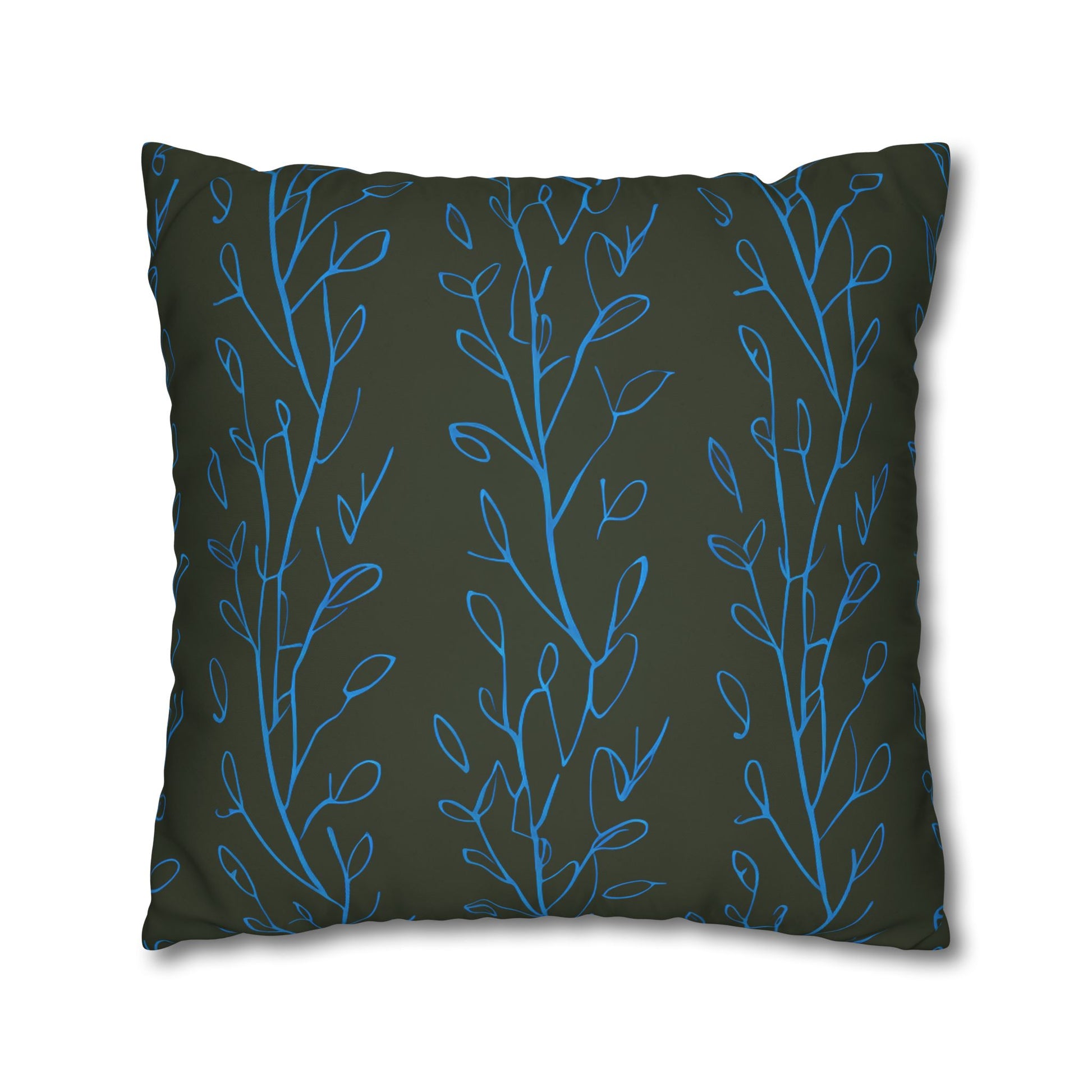 Hydrangea Flowers Cushion Cover, Blue Flowers Cushion Cover, Floral Pillow, Botanical Pillow - Homevalley.co.uk