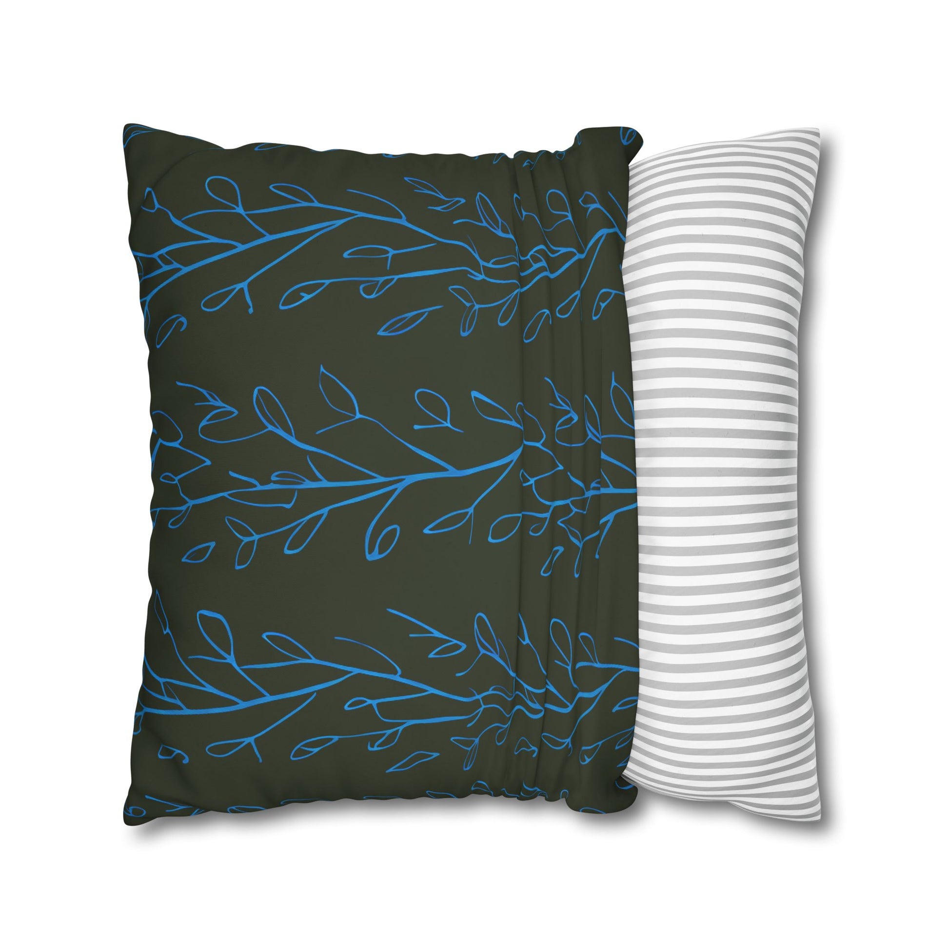 Hydrangea Flowers Cushion Cover, Blue Flowers Cushion Cover, Floral Pillow, Botanical Pillow - Homevalley.co.uk