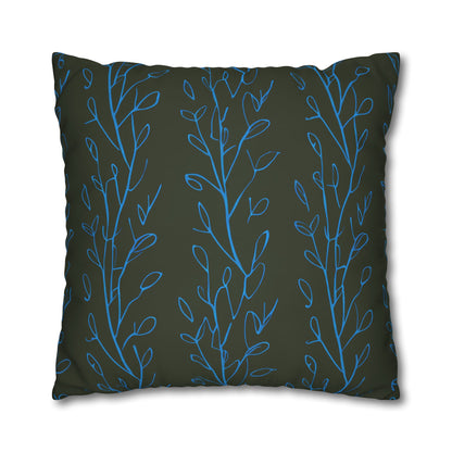 Hydrangea Flowers Cushion Cover, Blue Flowers Cushion Cover, Floral Pillow, Botanical Pillow - Homevalley.co.uk