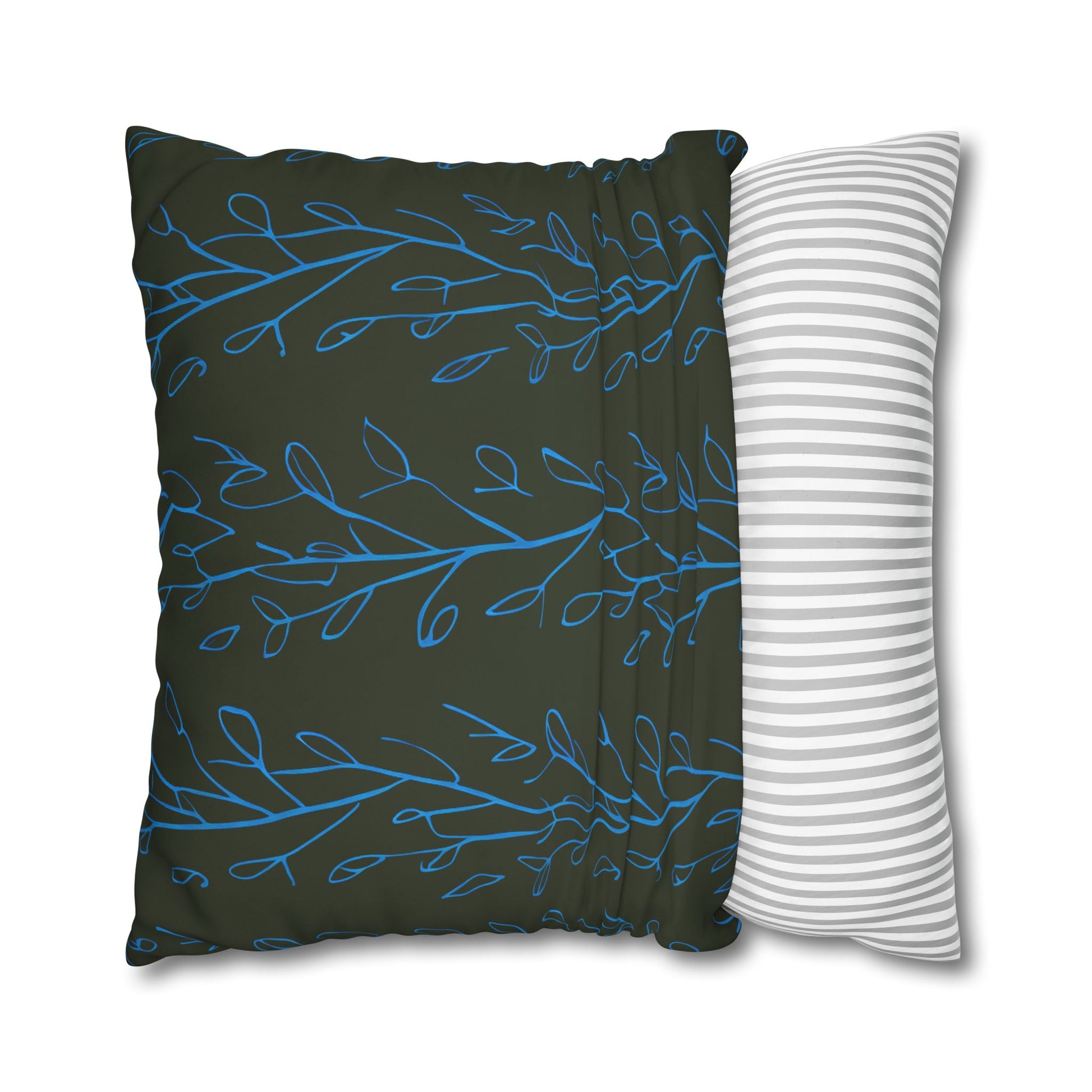 Hydrangea Flowers Cushion Cover, Blue Flowers Cushion Cover, Floral Pillow, Botanical Pillow - Homevalley.co.uk