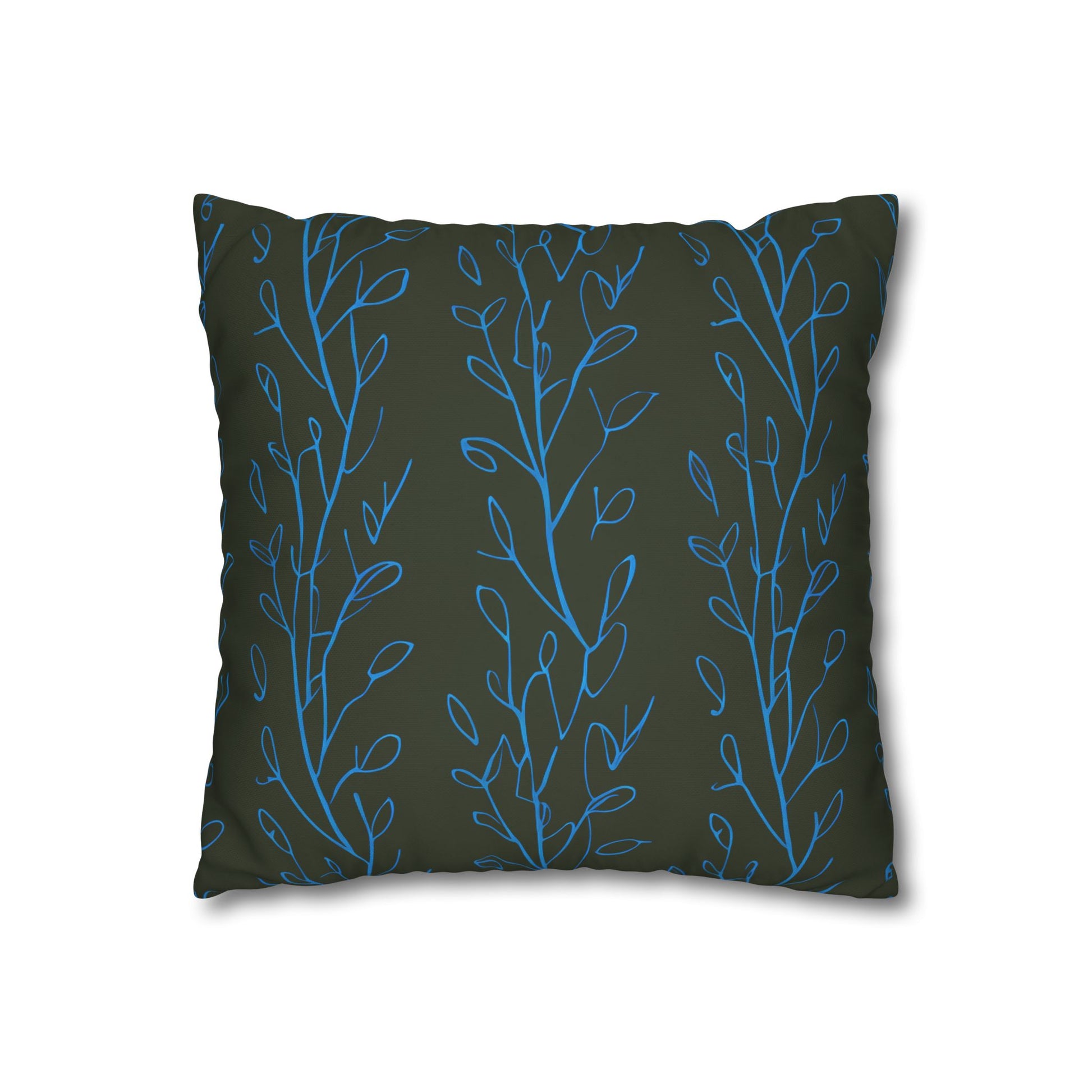 Hydrangea Flowers Cushion Cover, Blue Flowers Cushion Cover, Floral Pillow, Botanical Pillow - Homevalley.co.uk