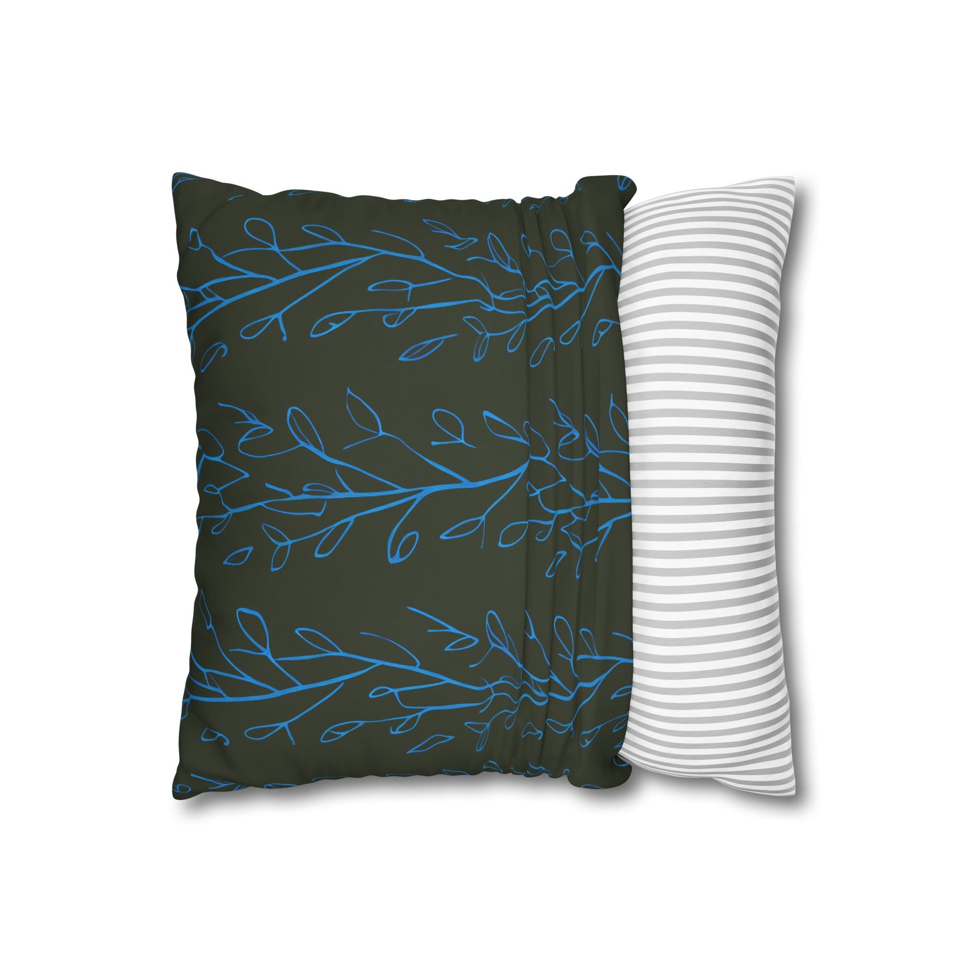 Hydrangea Flowers Cushion Cover, Blue Flowers Cushion Cover, Floral Pillow, Botanical Pillow - Homevalley.co.uk