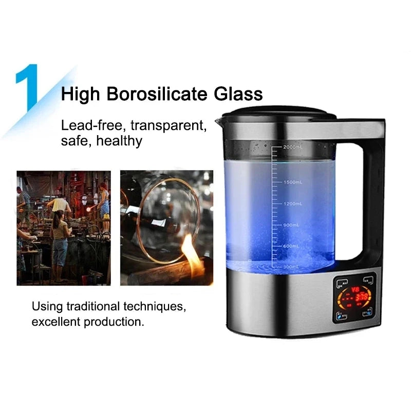 Hydrogen-rich Generator Electrolysis Water Heating Machine Kettle 2L - Homevalley.co.uk