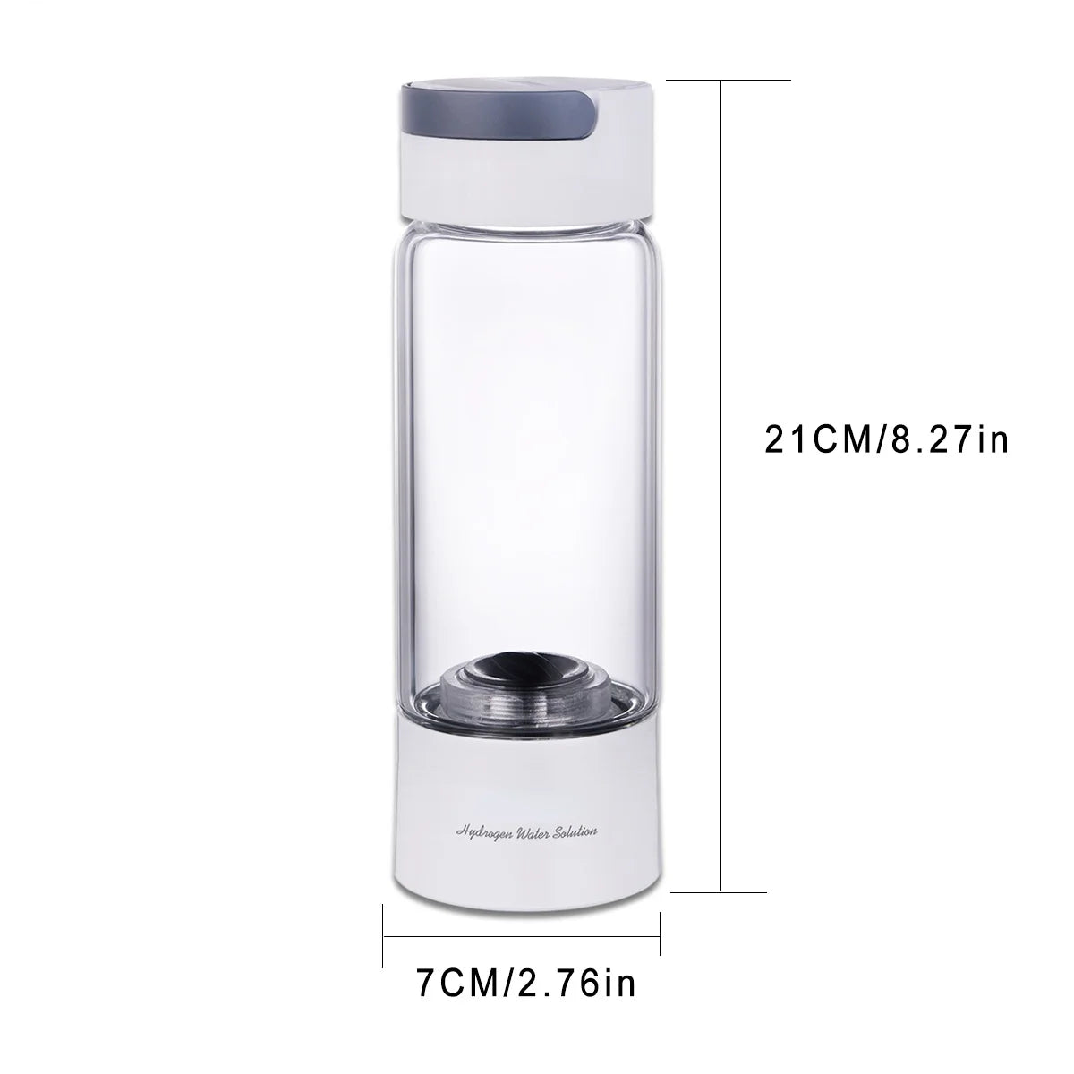 Hydrogen Rich Water Generator Bottle DuPont SPE/PEM Dual Chamber Ionizer - H2 Inhalation device 380ML - Homevalley.co.uk