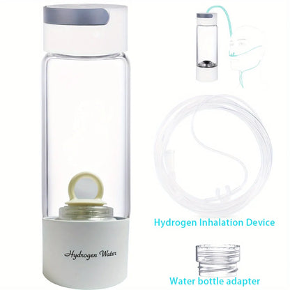 Hydrogen Rich Water Generator Bottle DuPont SPE/PEM Dual Chamber Ionizer - H2 Inhalation device 380ML - Homevalley.co.uk