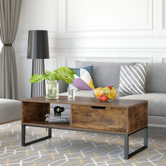 Industrial Rustic Coffee Table - Homevalley.co.uk