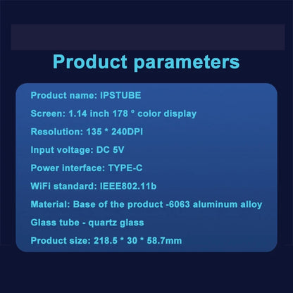 IPSTube RGB DIYGlow LED Tube Digital Watch, Nightlights And Electronic Album - Homevalley.co.uk