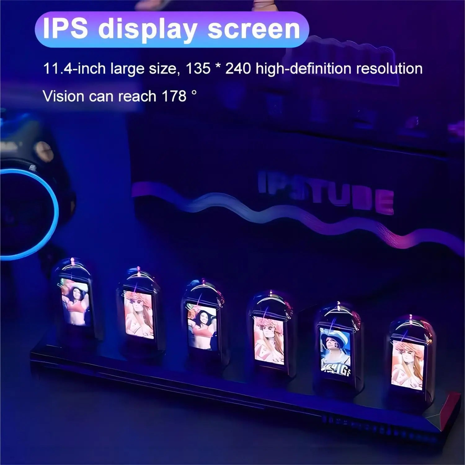 IPSTube RGB DIYGlow LED Tube Digital Watch, Nightlights And Electronic Album - Homevalley.co.uk