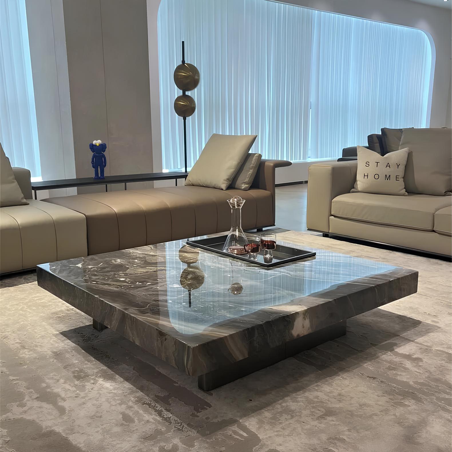 Italian Luxury Marble Top Coffee Table - Homevalley.co.uk