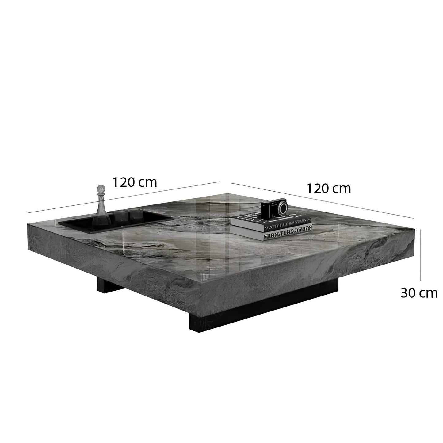 Italian Luxury Marble Top Coffee Table - Homevalley.co.uk