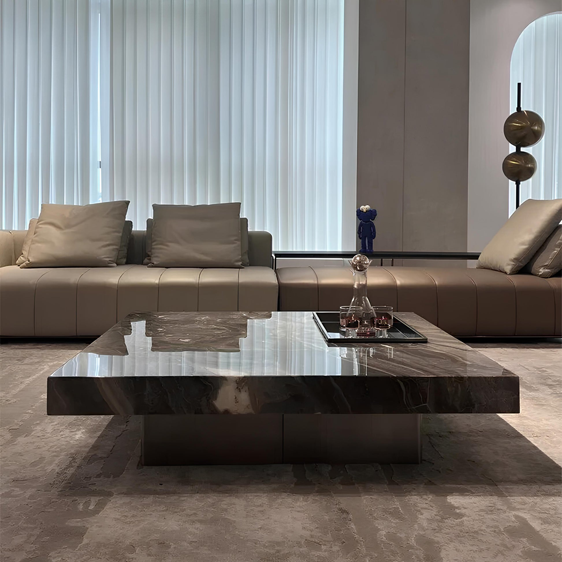 Italian Luxury Marble Top Coffee Table - Homevalley.co.uk