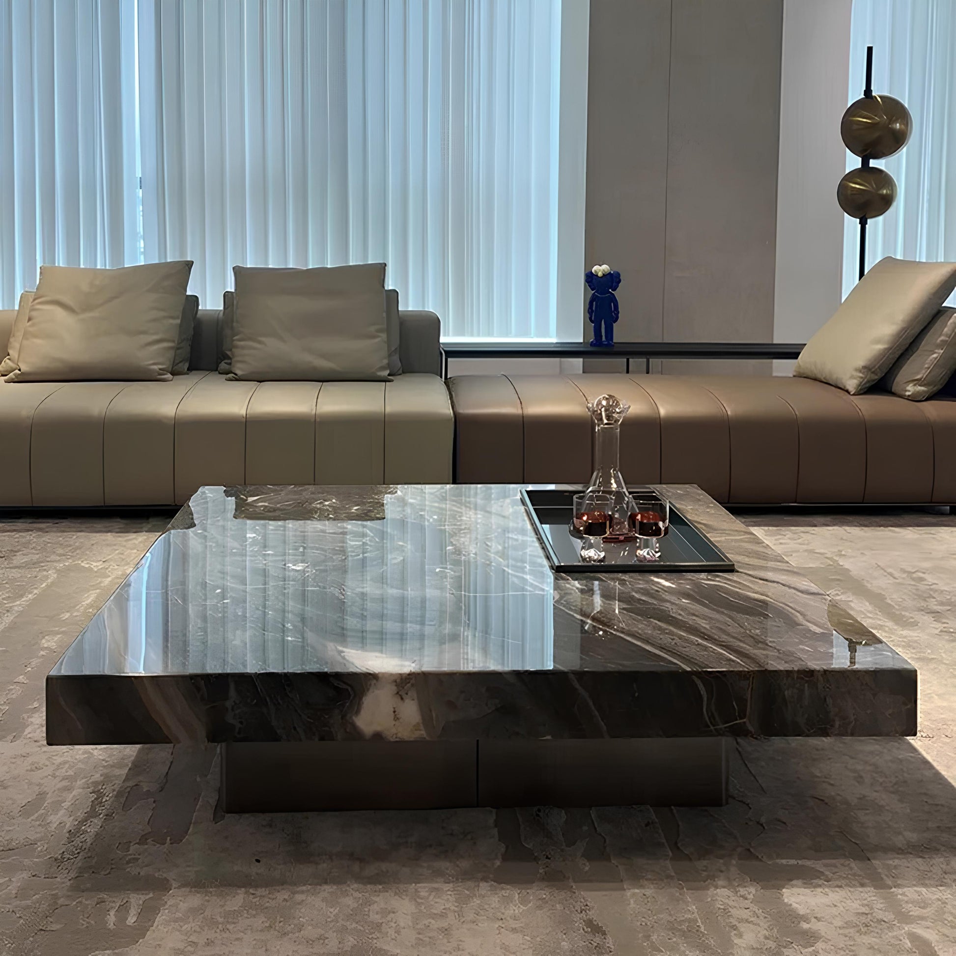 Italian Luxury Marble Top Coffee Table - Homevalley.co.uk