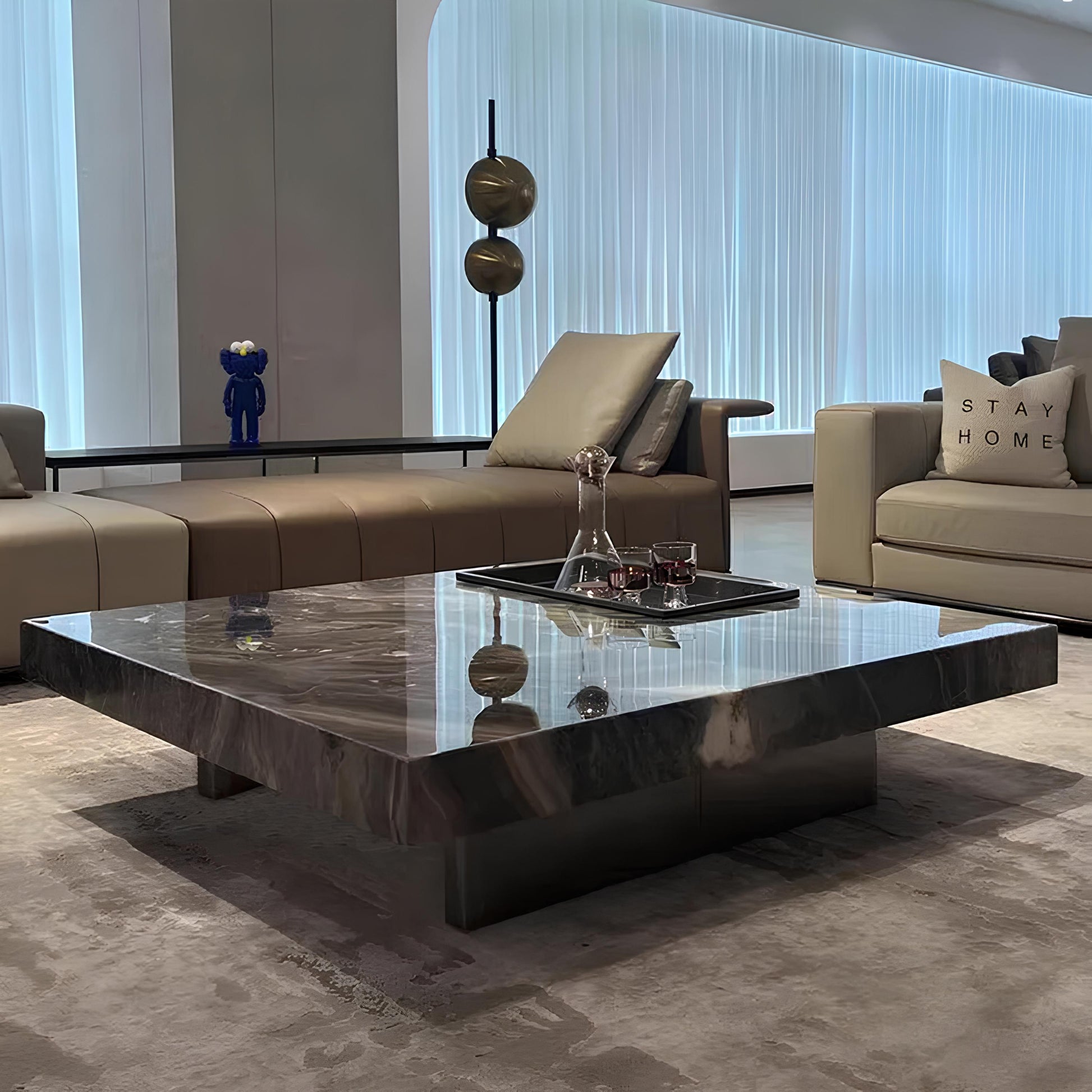 Italian Luxury Marble Top Coffee Table - Homevalley.co.uk