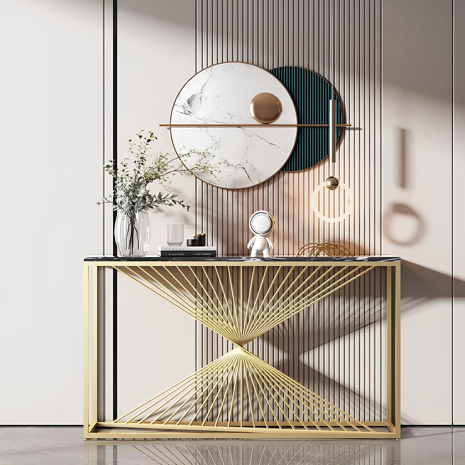 Italian Style Luxurious Rectangular Console Table - Homevalley.co.uk