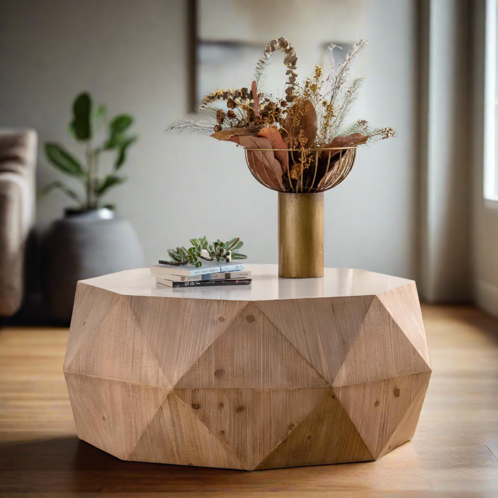 Japanese Style Solid Wood Coffee Table - Homevalley.co.uk