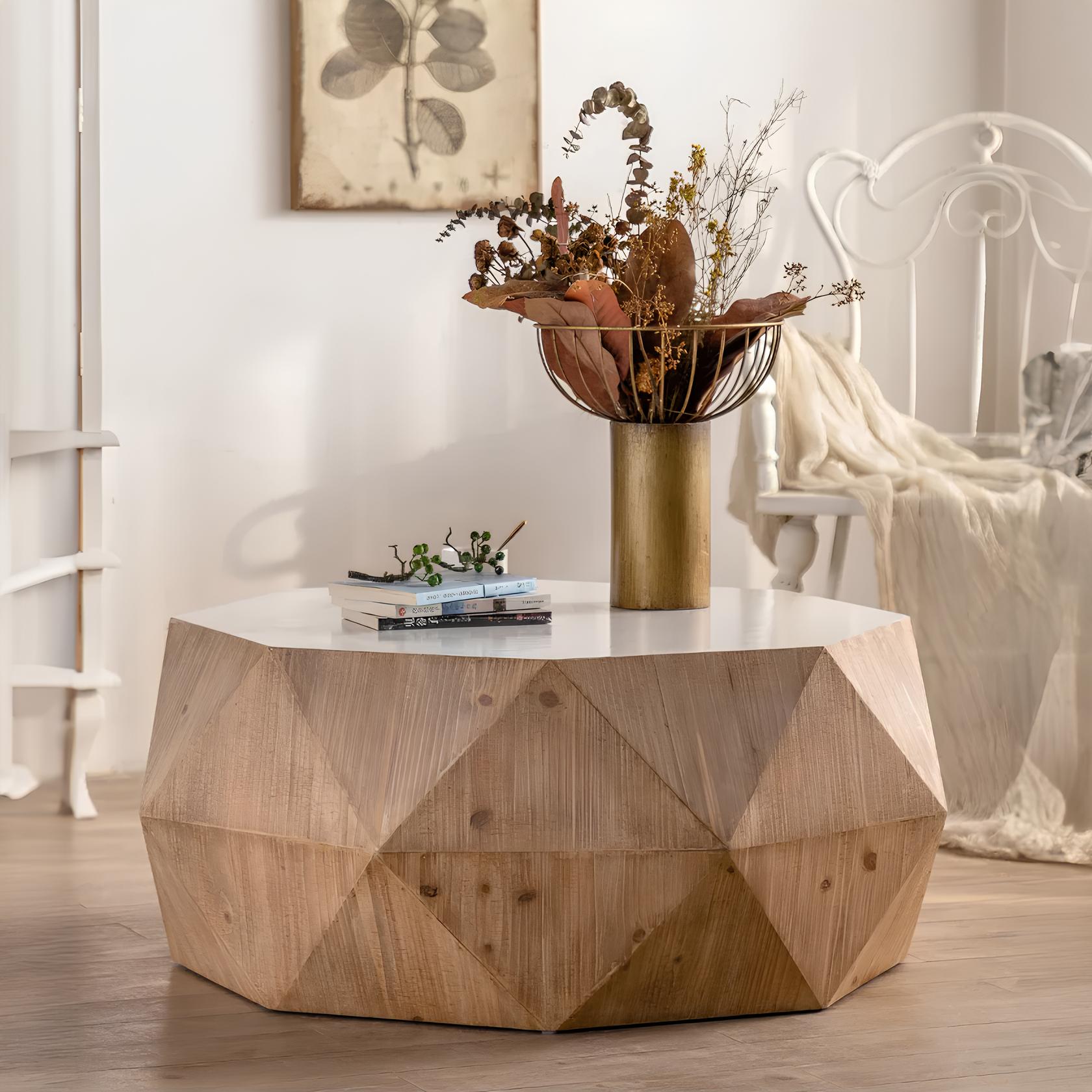 Japanese Style Solid Wood Coffee Table - Homevalley.co.uk