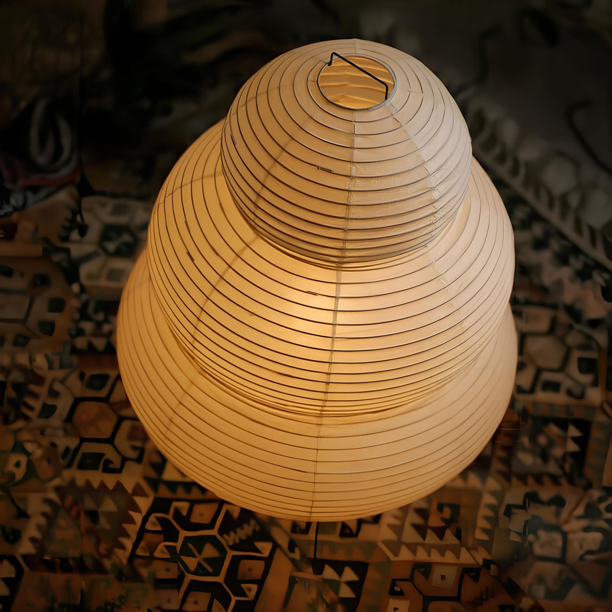 Japanese Wabi-sabi Tripod Floor Lamp Bedroom White Rice Paper Table Lamp - Homevalley.co.uk