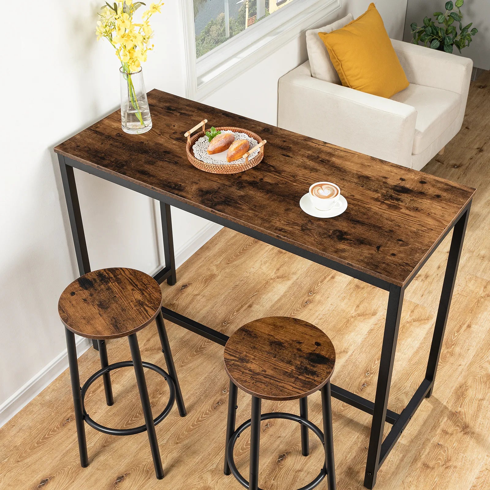 Kitchen Bar Stool, Set of 2 - Homevalley.co.uk