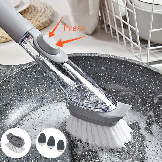 Kitchen Cleaning Brush with Replaceable Brush Sponge - Homevalley.co.uk