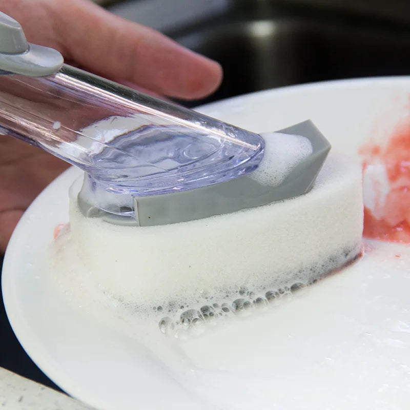 Kitchen Cleaning Brush with Replaceable Brush Sponge - Homevalley.co.uk
