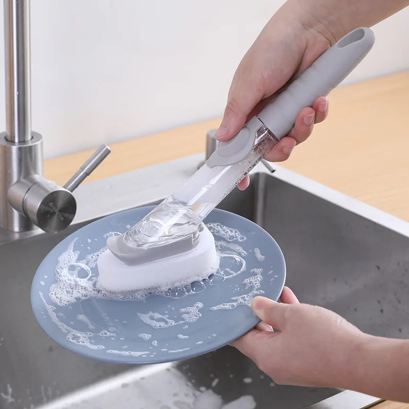 Kitchen Cleaning Brush with Replaceable Brush Sponge - Homevalley.co.uk