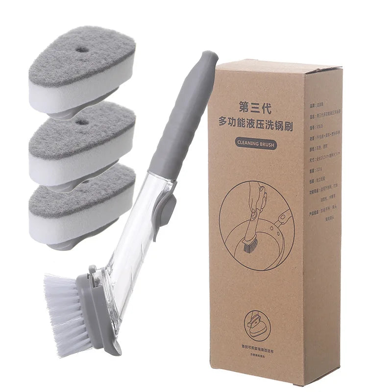 Kitchen Cleaning Brush with Replaceable Brush Sponge - Homevalley.co.uk