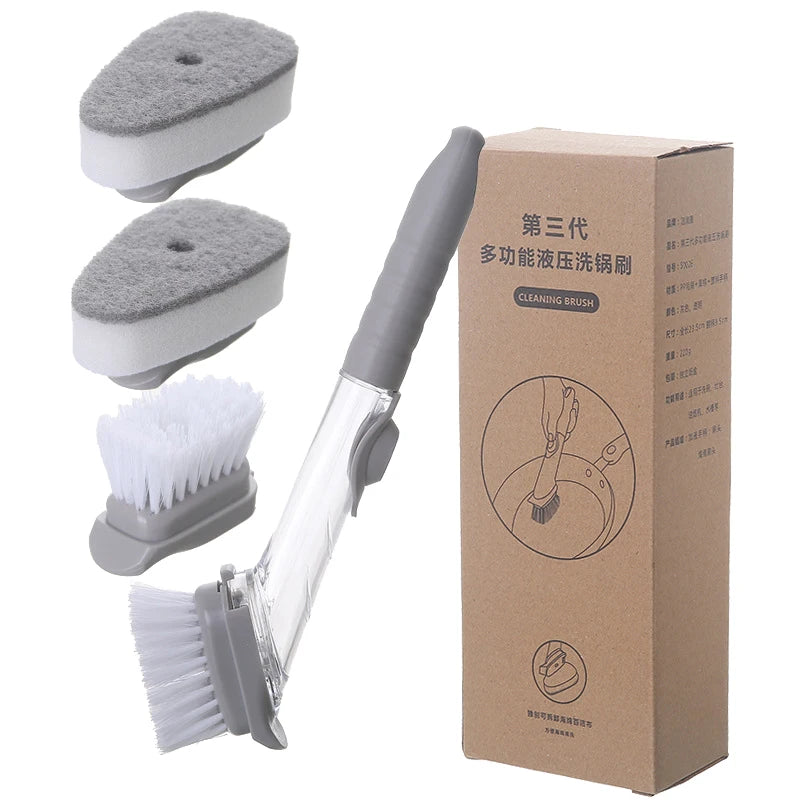 Kitchen Cleaning Brush with Replaceable Brush Sponge - Homevalley.co.uk