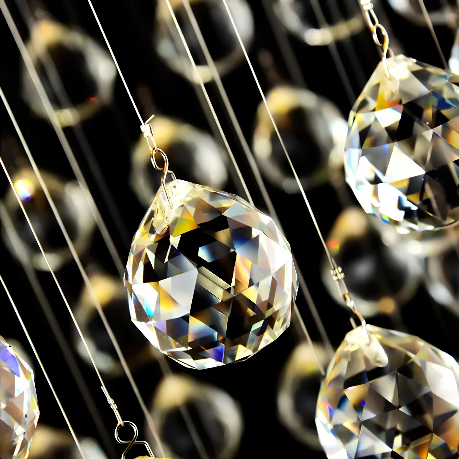Large Crystal Balls Staircase Chandelier - Homevalley.co.uk