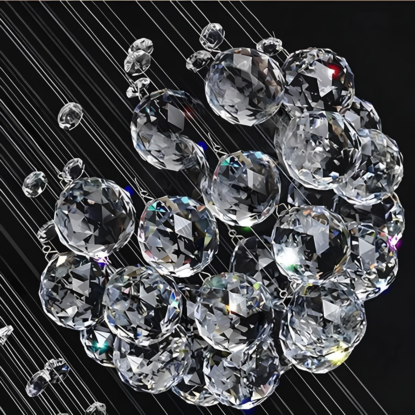Large Crystal Balls Staircase Chandelier - Homevalley.co.uk