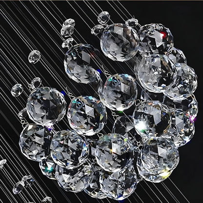 Large Crystal Balls Staircase Chandelier - Homevalley.co.uk