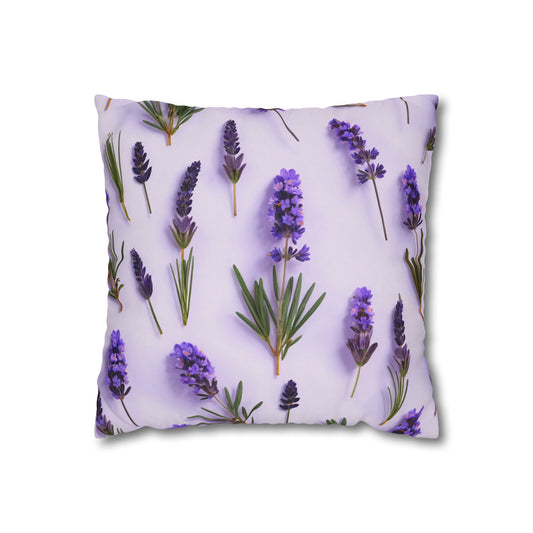 Lavender Flowers Cushion Cover, Lilac Flowers Cushion Cover, Floral Pillow, Botanical Pillow - Homevalley.co.uk