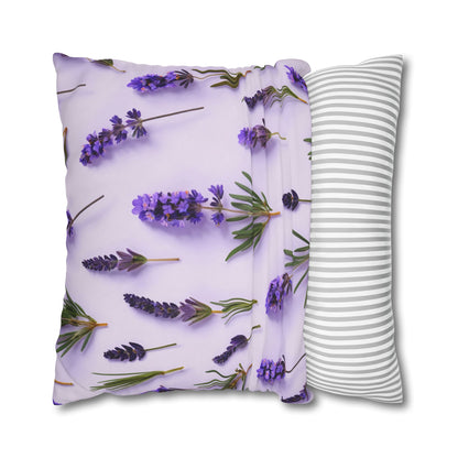 Lavender Flowers Cushion Cover, Lilac Flowers Cushion Cover, Floral Pillow, Botanical Pillow - Homevalley.co.uk