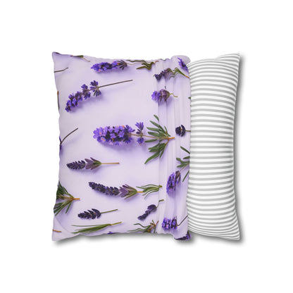 Lavender Flowers Cushion Cover, Lilac Flowers Cushion Cover, Floral Pillow, Botanical Pillow - Homevalley.co.uk