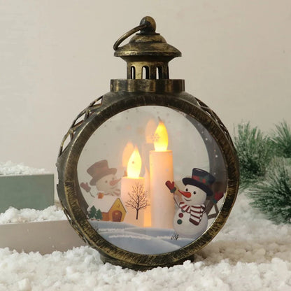 LED Christmas Candle Lantern with LED Light - Decorative Tabletop Ornament for Indoor Outdoor Decor, Party Gift - Homevalley.co.uk