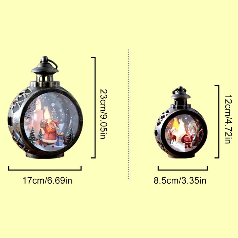 LED Christmas Candle Lantern with LED Light - Decorative Tabletop Ornament for Indoor Outdoor Decor, Party Gift - Homevalley.co.uk