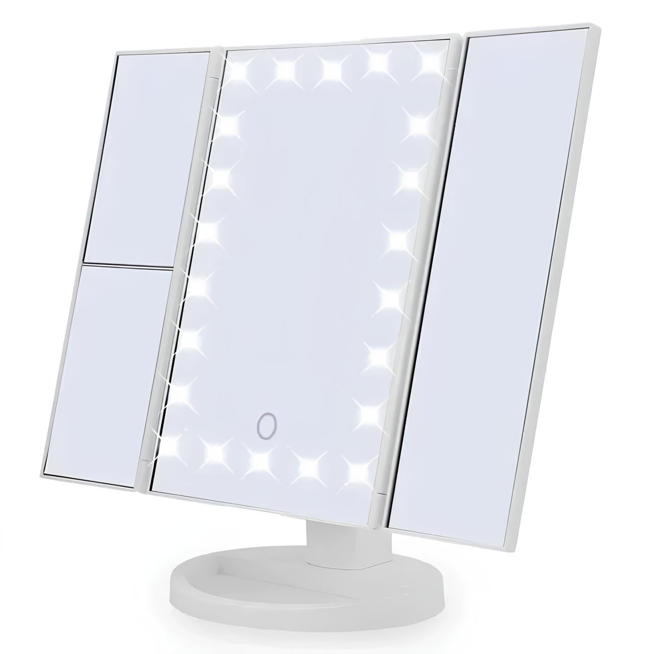LED Makeup Mirror 1/2/3X Magnifying, 180° Rotation, 22 LED Lights - Homevalley.co.uk