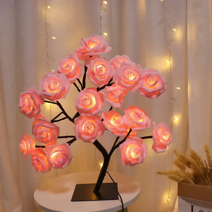 LED Rose Flower Tree Table Lamp - Homevalley.co.uk