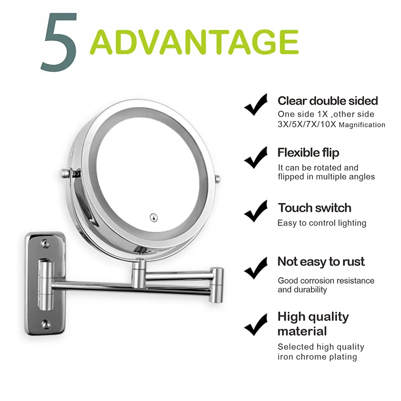 LED Smart Magnifying Bathroom Mirror - Homevalley.co.uk